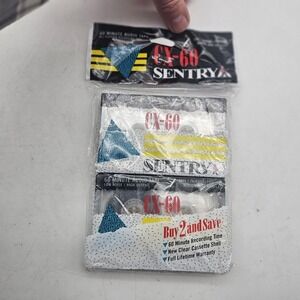 Sentry CX-60 60 Minute Audio Tape 2 Pack Normal Bias Type I New Sealed